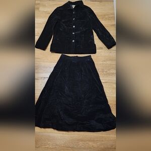 RAREST NWT 70's COS COB Set Of 2 Blazer + Midi Skirt Velvet Suit Modern US S